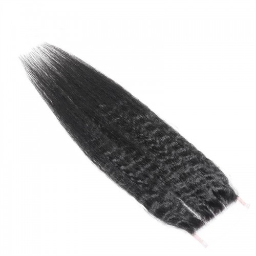 Virgin Hair Kinky Straight 4x4 5x5 6x6 7x7 Transparent Lace Closure | Human Hair Wig | Lace Front